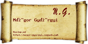 Mógor Györgyi névjegykártya