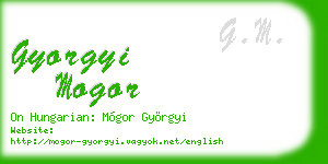 gyorgyi mogor business card
